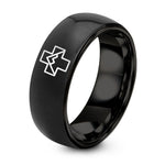Boyfriend Gifts for Birthday – black tungsten mountain rescue cross ring