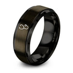 Boyfriend Gifts for Birthday – gunmetal & black tungsten stethoscope ring
