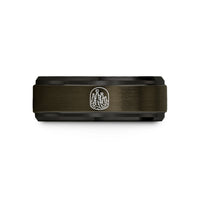 unique presents for guys – gunmetal & black tungsten canyon hoodoo wedding band