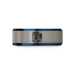 top presents for him – blue & gray tungsten multimeter wedding band