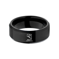 custom men’s present ideas – black tungsten south australia wedding band