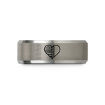 customized jewelry for him – grey tungsten usa nigeria heart wedding band