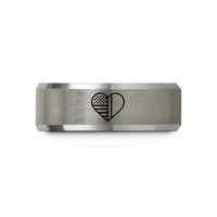 customized jewelry for him – grey tungsten usa nigeria heart wedding band