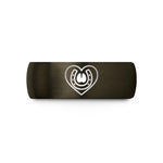 unique presents for boyfriend – gunmetal & black tungsten hoof print wedding band