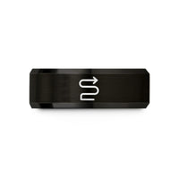 romantic presents for couples – black tungsten switchback icon wedding band