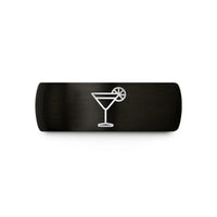 promise rings for partners – black & gold tungsten cosmopolitan wedding band