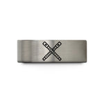 matching tungsten bands – gold & silver tungsten flute badge wedding band