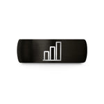 tungsten rings for couples – black tungsten bar chart wedding band