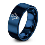 Boyfriend Rings from Girlfriend – blue tungsten delta robot ring