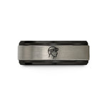 unique presents for him – black & silver tungsten headlamp wedding band
