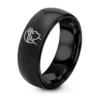 Boyfriend Valentines Day Gift – black tungsten headlamp ring