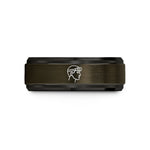 romantic rings for couples – gunmetal & black tungsten headlamp wedding band