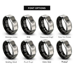 font options for inside engraving on black & grey brain rings