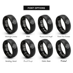font options for inside engraving on black brain rings