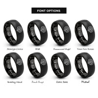 font options for inside engraving on black brain rings