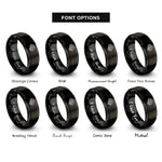 font options for inside engraving on black brain rings