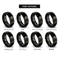 font options for inside engraving on black brain circuits rings