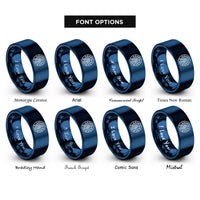 font options for inside engraving on blue brain circuits rings