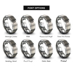 font options for inside engraving on grey brain circuits rings