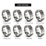 font options for inside engraving on grey brain circuits rings