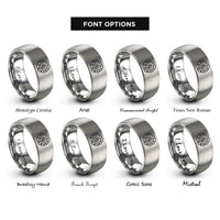 font options for inside engraving on grey brain circuits rings