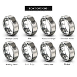 font options for inside engraving on silver brain circuits rings