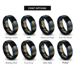 font options for inside engraving on gunmetal & blue brain circuits rings