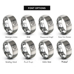 font options for inside engraving on gray brain rings