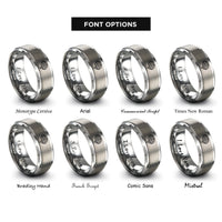 font options for inside engraving on silver brain rings