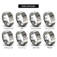 font options for inside engraving on grey brain icon rings