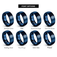 font options for inside engraving on blue brain nodes rings