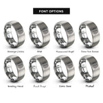 font options for inside engraving on silver brain nodes rings