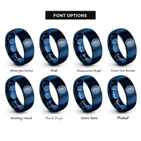 font options for inside engraving on blue brain pcb pattern rings
