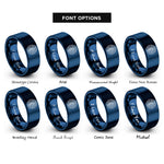 font options for inside engraving on blue brain pcb pattern rings