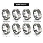font options for inside engraving on gray brain pcb pattern rings