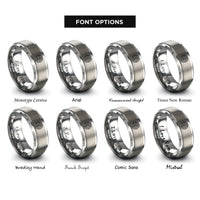 font options for inside engraving on grey brain pcb pattern rings