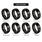 font options for inside engraving on black brake disc caliper rings