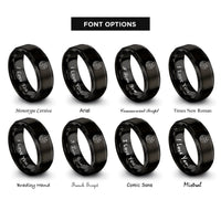 font options for inside engraving on black brake disc caliper rings