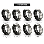 font options for inside engraving on black & grey brake rotor rings