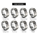 font options for inside engraving on grey brandenburg gate rings