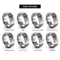 font options for inside engraving on grey brandenburg gate rings