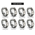 font options for inside engraving on gray brandenburg gate rings