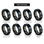 font options for inside engraving on gunmetal & blue brandenburg gate rings