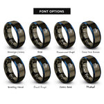 font options for inside engraving on gunmetal & blue brandenburg gate rings