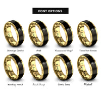 font options for inside engraving on black & gold brass sousaphone rings