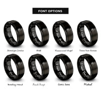 font options for inside engraving on black brass sousaphone rings