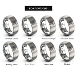 font options for inside engraving on gray brass tuba rings