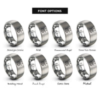 font options for inside engraving on gray brass tuba rings