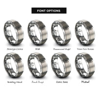 font options for inside engraving on silver brass tuba rings