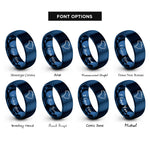 font options for inside engraving on blue brazil rings